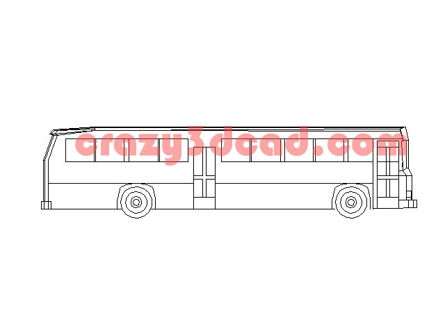 Bus block cad file